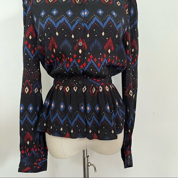 & Other Stories Ikat Printed Button Down Blouse 0 New with minor defect - Picture 5 of 9